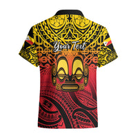 Personalised Marquesas Islands Hawaiian Shirt Tiki Polynesian Marquesan Pattern - Wonder Print Shop