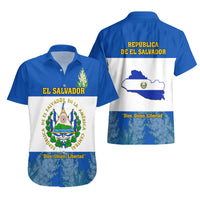 El Salvador Hawaiian Shirt Coat Of Arms Mix Flor De Izote - Wonder Print Shop
