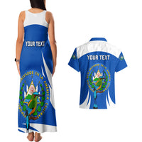 Custom El Salvador Independence Day Couples Matching Tank Maxi Dress And Hawaiian Shirt Torogoz With Coat Of Arms Proud - Wonder Print Shop