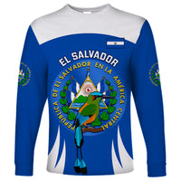 Custom El Salvador Independence Day Long Sleeve Shirt Torogoz With Coat Of Arms Proud - Wonder Print Shop