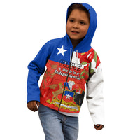 Chile Independence Day Kid Hoodie Chilean Copihue Felices Fiestas Patrias - Wonder Print Shop