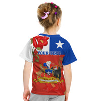 Custom Chile Independence Day Kid T Shirt Chilean Copihue Felices Fiestas Patrias - Wonder Print Shop