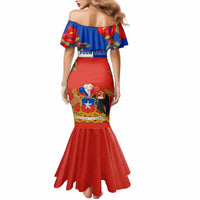 Custom Chile Independence Day Mermaid Dress Chilean Copihue Felices Fiestas Patrias - Wonder Print Shop