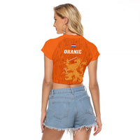 Netherlands Football Raglan Cropped T Shirt Go Oranje 2023 World Cup - Wonder Print Shop