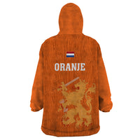 Netherlands Football Wearable Blanket Hoodie Go Oranje 2023 World Cup - Wonder Print Shop