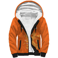 Custom Netherlands Football Sherpa Hoodie Go Oranje 2023 World Cup - Wonder Print Shop