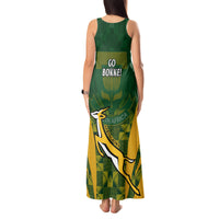 South Africa Rugby Tank Maxi Dress Go Springboks Kente Pattern With Bokke - Wonder Print Shop
