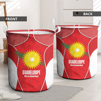 Guadeloupe Football Laundry Basket Allez Les Gwada Boys Red Color