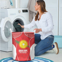 Guadeloupe Football Laundry Basket Allez Les Gwada Boys Red Color