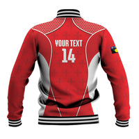 Guadeloupe Football Custom Baseball Jacket Allez Les Gwada Boys Red Color