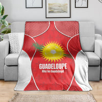 Guadeloupe Football Blanket Allez Les Gwada Boys Red Color
