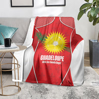 Guadeloupe Football Blanket Allez Les Gwada Boys Red Color