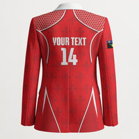 Guadeloupe Football Custom Blazer Allez Les Gwada Boys Red Color