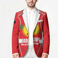 Guadeloupe Football Custom Blazer Allez Les Gwada Boys Red Color