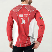 Guadeloupe Football Custom Button Sweatshirt Allez Les Gwada Boys Red Color