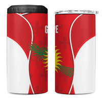 Guadeloupe Football 4 in 1 Can Cooler Tumbler Allez Les Gwada Boys Red Color