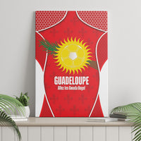Guadeloupe Football Canvas Wall Art Allez Les Gwada Boys Red Color