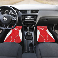 Guadeloupe Football Custom Car Mats Allez Les Gwada Boys Red Color