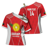Guadeloupe Football Custom Cross Shoulder Shirt Allez Les Gwada Boys Red Color