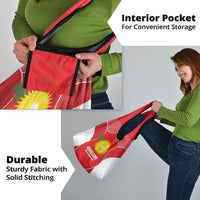 Guadeloupe Football Grocery Bag Allez Les Gwada Boys Red Color