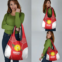 Guadeloupe Football Grocery Bag Allez Les Gwada Boys Red Color