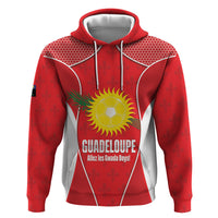 Guadeloupe Football Custom Hoodie Allez Les Gwada Boys Red Color