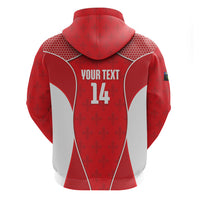 Guadeloupe Football Custom Hoodie Allez Les Gwada Boys Red Color