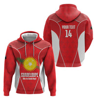 Guadeloupe Football Custom Hoodie Allez Les Gwada Boys Red Color