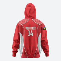 Guadeloupe Football Custom Hoodie Allez Les Gwada Boys Red Color