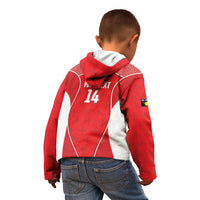 Guadeloupe Football Custom Kid Hoodie Allez Les Gwada Boys Red Color
