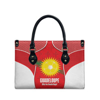Guadeloupe Football Leather Bag Allez Les Gwada Boys Red Color