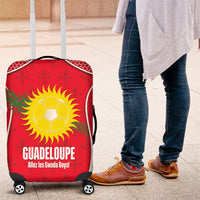 Guadeloupe Football Luggage Cover Allez Les Gwada Boys Red Color