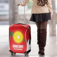 Guadeloupe Football Luggage Cover Allez Les Gwada Boys Red Color
