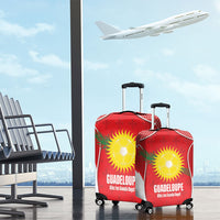 Guadeloupe Football Luggage Cover Allez Les Gwada Boys Red Color