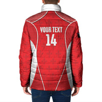 Guadeloupe Football Custom Padded Jacket Allez Les Gwada Boys Red Color