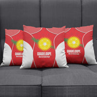 Guadeloupe Football Pillow Cover Allez Les Gwada Boys Red Color