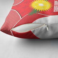 Guadeloupe Football Pillow Cover Allez Les Gwada Boys Red Color