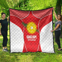 Guadeloupe Football Quilt Allez Les Gwada Boys Red Color