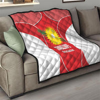 Guadeloupe Football Quilt Allez Les Gwada Boys Red Color
