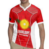 Guadeloupe Football Custom Rugby Jersey Allez Les Gwada Boys Red Color