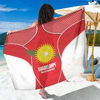 Guadeloupe Football Sarong Allez Les Gwada Boys Red Color