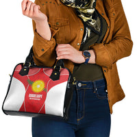 Guadeloupe Football Shoulder Handbag Allez Les Gwada Boys Red Color