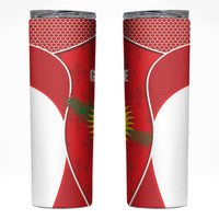 Guadeloupe Football Skinny Tumbler Allez Les Gwada Boys Red Color