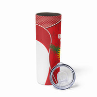 Guadeloupe Football Skinny Tumbler Allez Les Gwada Boys Red Color
