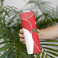 Guadeloupe Football Skinny Tumbler Allez Les Gwada Boys Red Color