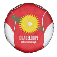Guadeloupe Football Spare Tire Cover Allez Les Gwada Boys Red Color