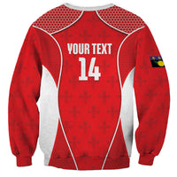 Guadeloupe Football Custom Sweatshirt Allez Les Gwada Boys Red Color