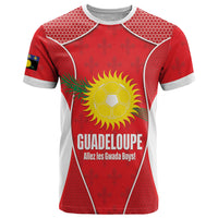 Guadeloupe Football Custom T Shirt Allez Les Gwada Boys Red Color