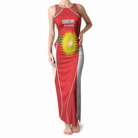 Guadeloupe Football Custom Tank Maxi Dress Allez Les Gwada Boys Red Color