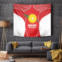 Guadeloupe Football Tapestry Allez Les Gwada Boys Red Color